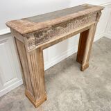 Old solid oak fireplace mantle from the late 19th century