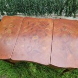 Louis XV style hairdresser in veneer wood and floral marquetry