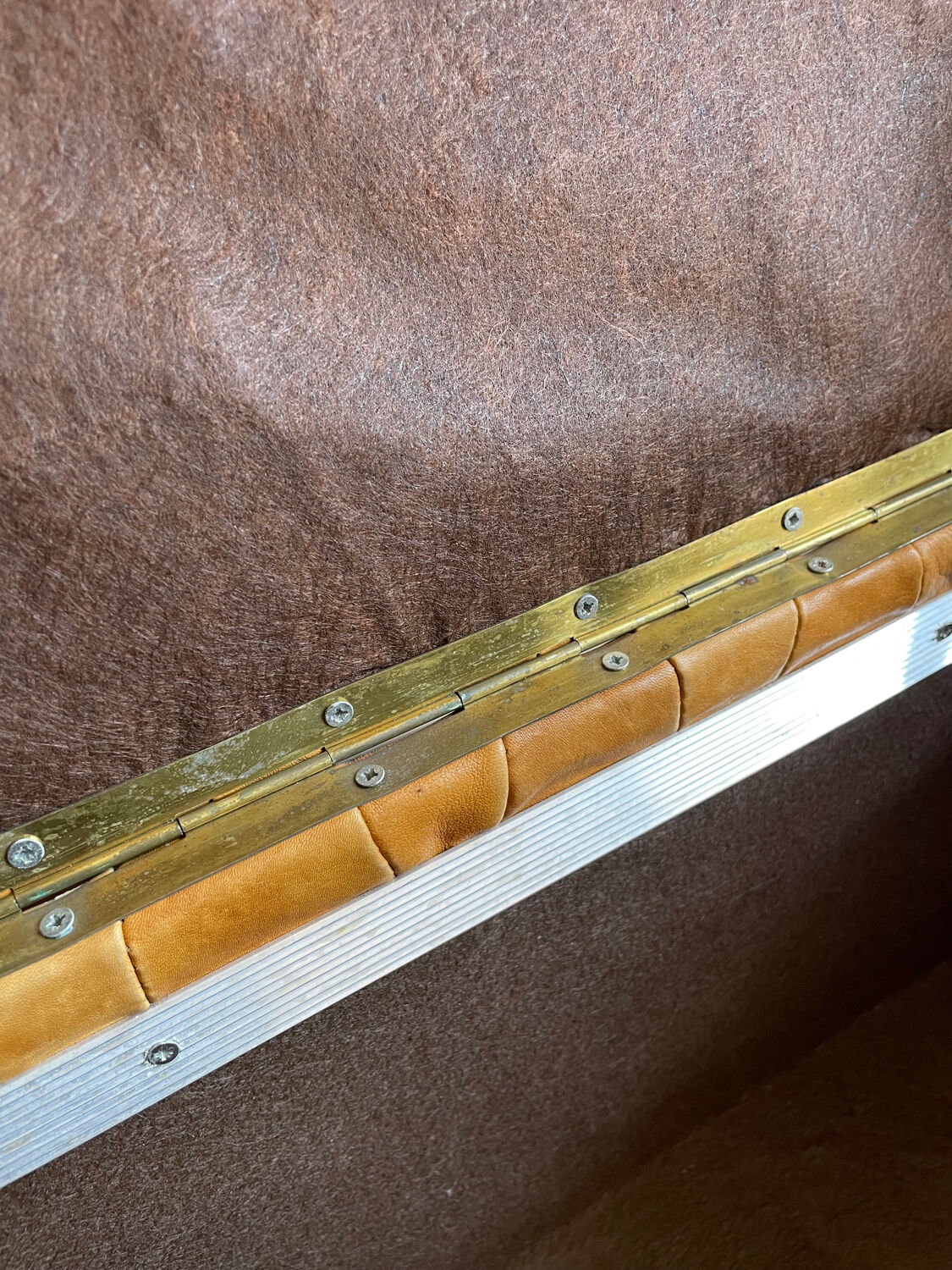 Banc pouf coffre en cuir patchwork  De Sède