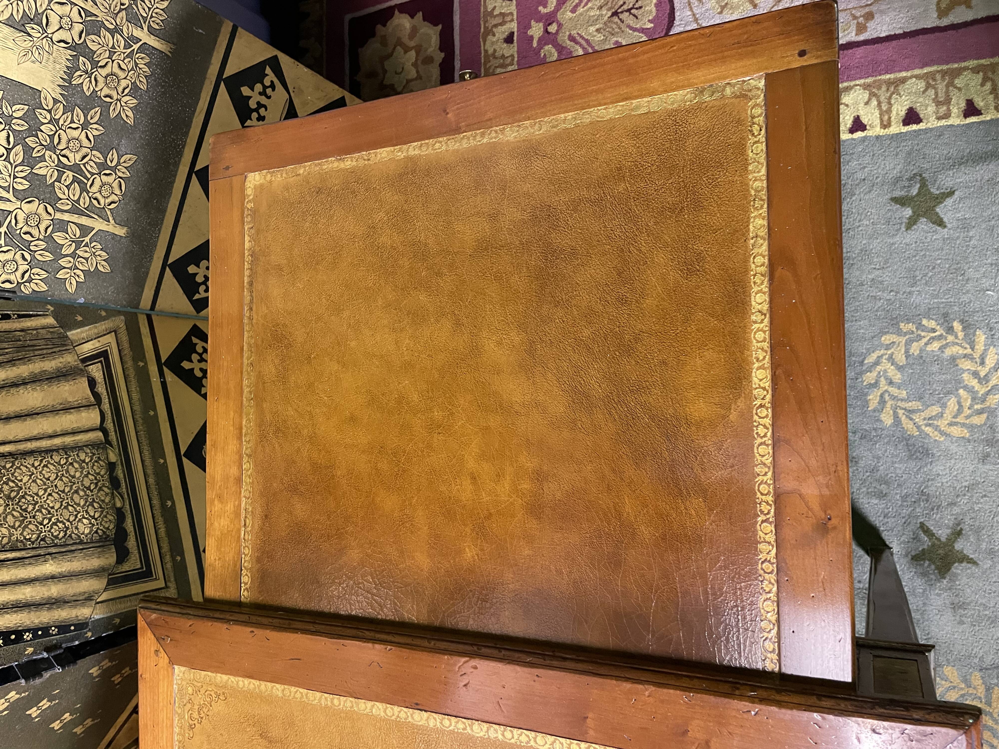 Louis XVI style flat desk leather