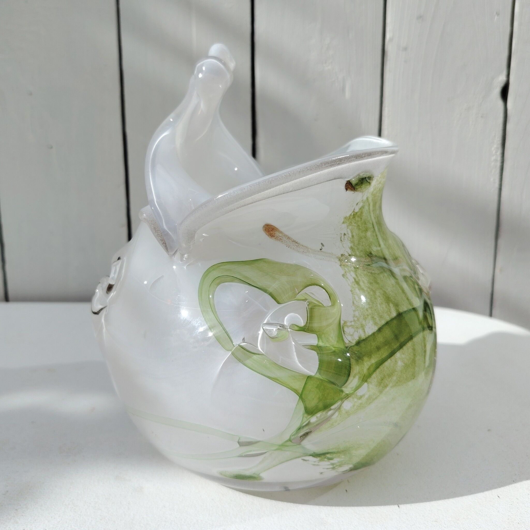 Vase en verre soufflé, Bob le Bleis, Maure-vieil