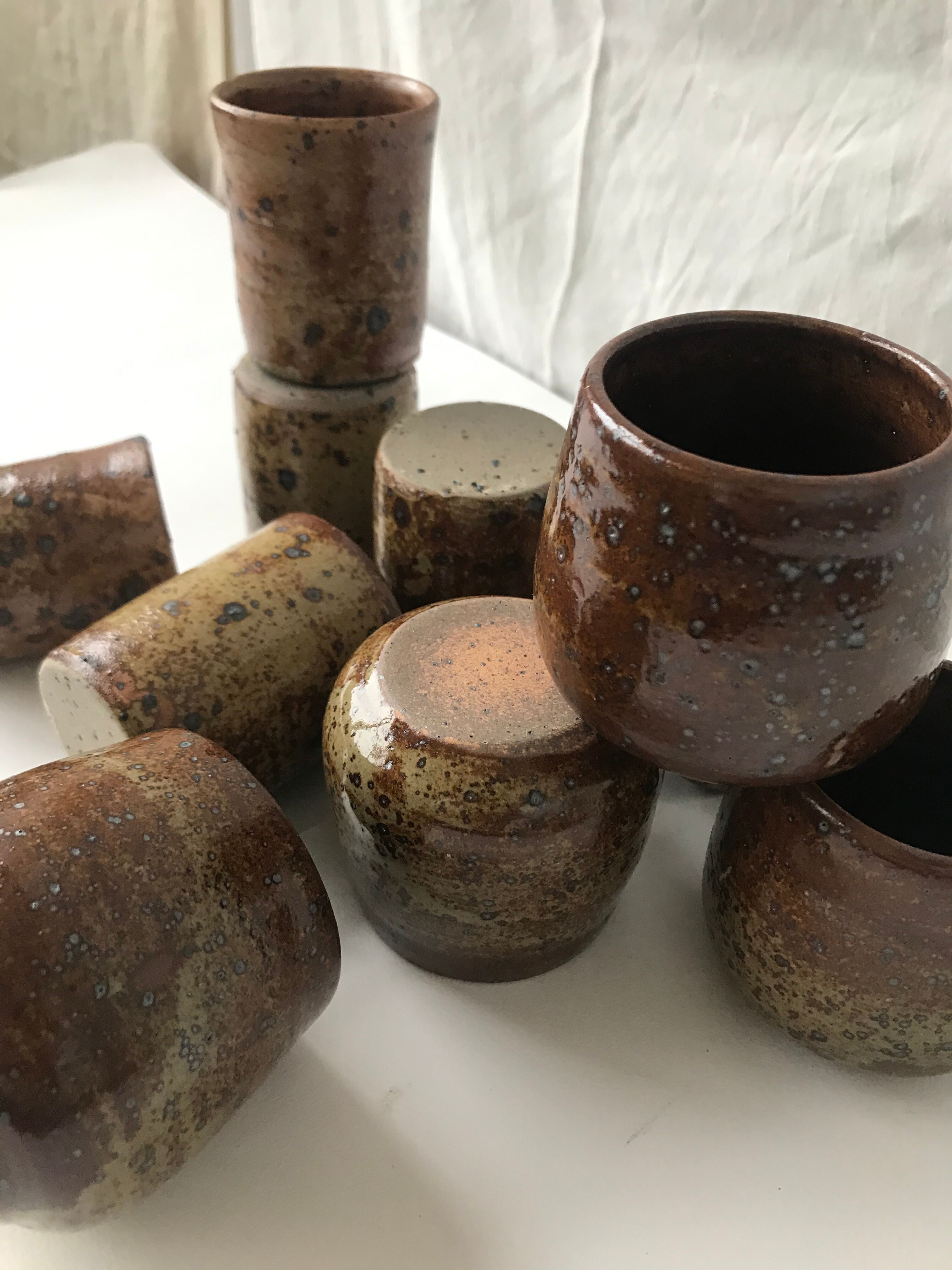 10 cups vintage sandstone
