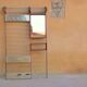 Vintage Scandinavian teak and aluminum coat holder