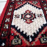 Tapis vintage du Moyen-Orient Hamadan fait main en laine – 40 x 59 cm 1970s