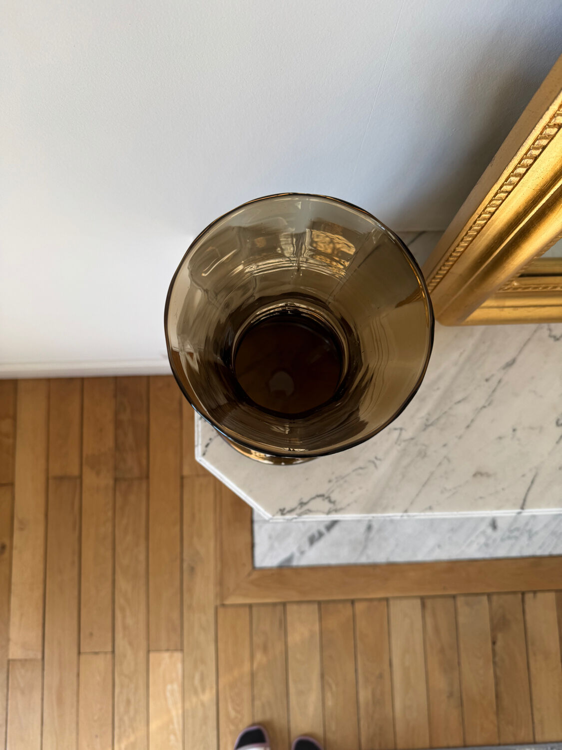 Smoked glass vase Verextrafort Belgium