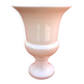 Vase sur piédouche en céramique blanche émaillée