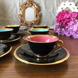 6 cups and saucer for coffee or tea art deco