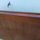 Vintage Scandinavian teak adult bed from the 60s and 70s bedside table.