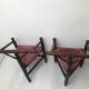 Pair of antique English triangular armchairs 1900s