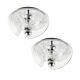 Space Age Glass Ceiling Light 'Wave' Model by by Koch & Lowy for P&P, 1970s