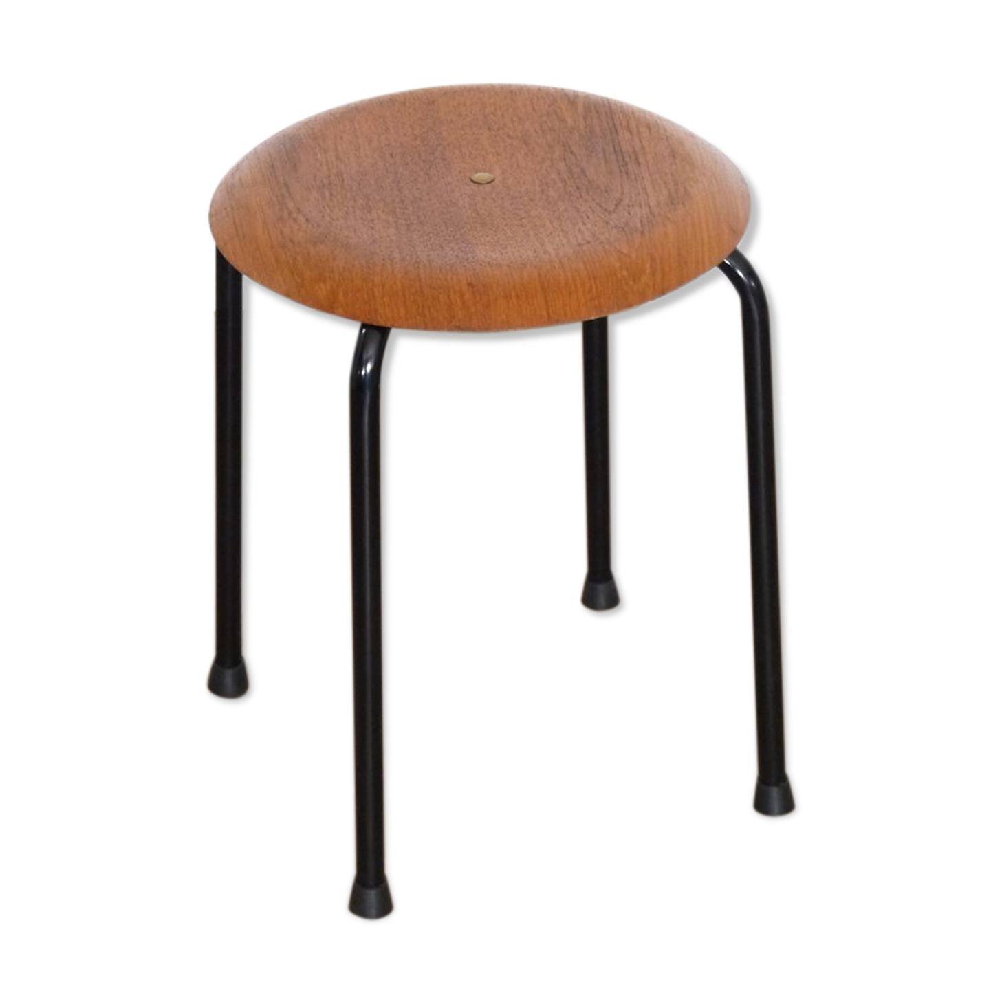 Vintage stool in teak and metal 1960
