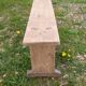 Old farm bench in chene