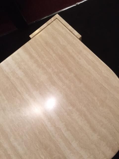 Table low vintage travertine - 1970