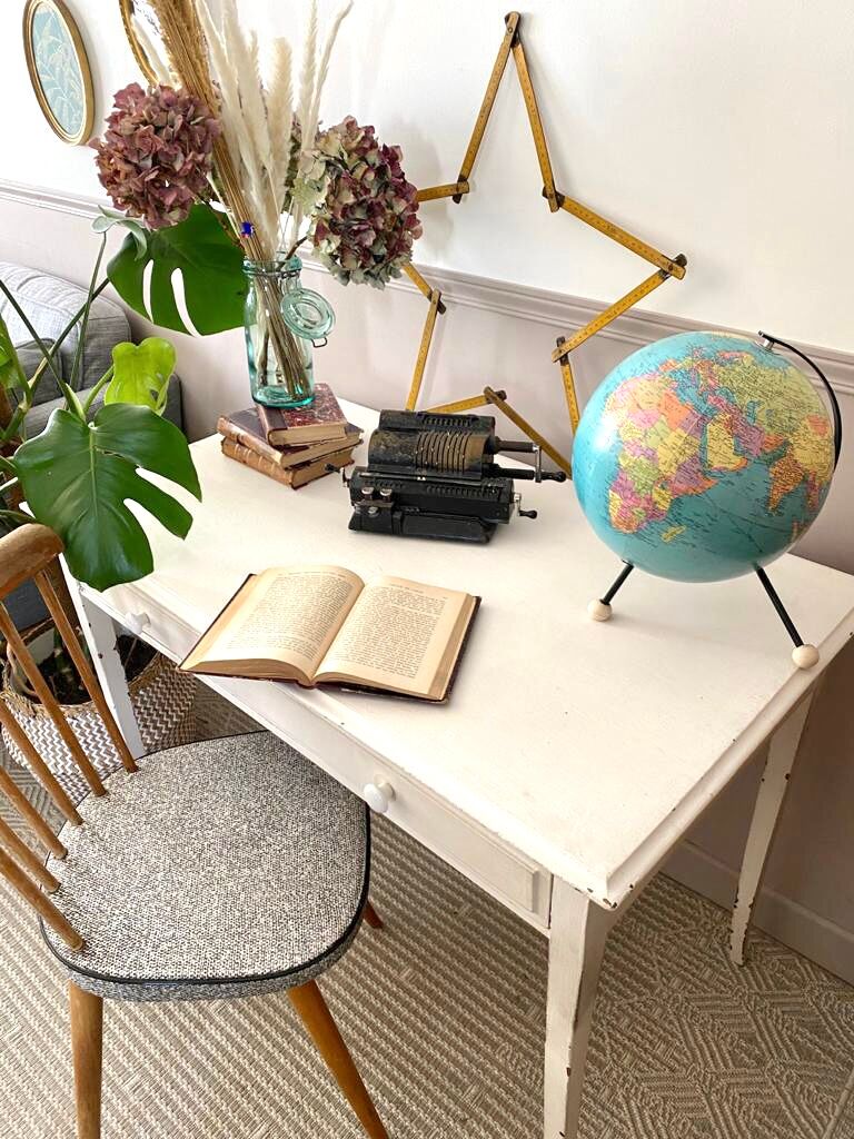 Vintage wooden console desk