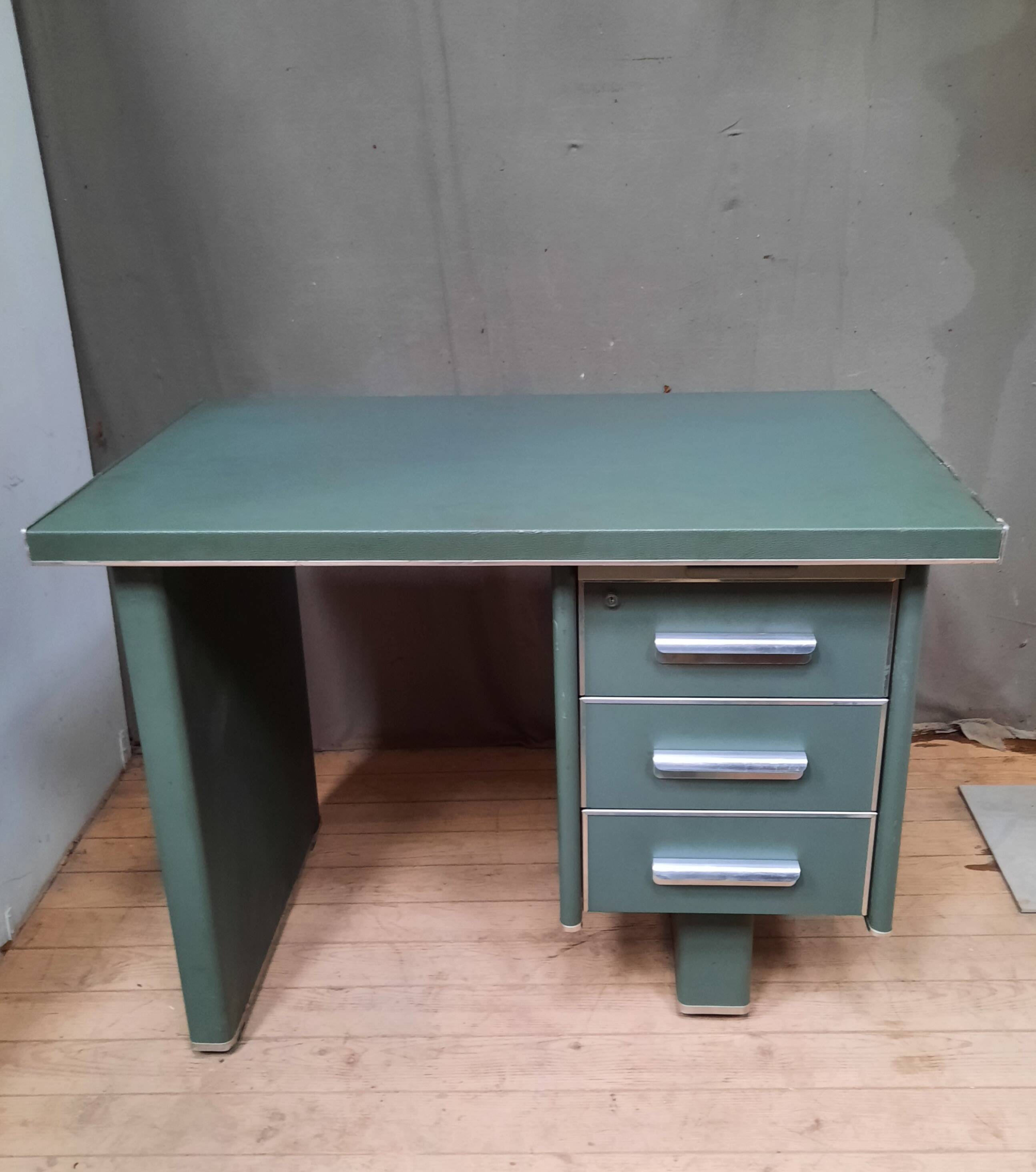 Industrial metal desk