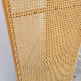 Vintage wicker claustra screen - 1950s