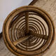 Cendrier sur pied en rotin vintage