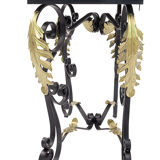 Console en fer forgé avec feuilles d'acanthes dorées, 1950