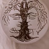 Vallauris ceramic plate, drawing by Jean Marais, 1970s