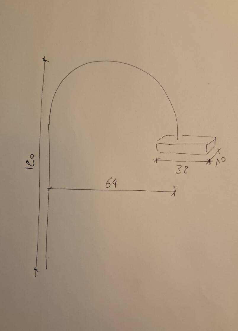 Adjustable wall light, Italian design 1970
