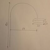 Adjustable wall light, Italian design 1970