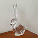Rabbit crystal catchall from Vannes – vintage crystal figurine –