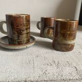 Set of 6 vintage stoneware cups / bowls