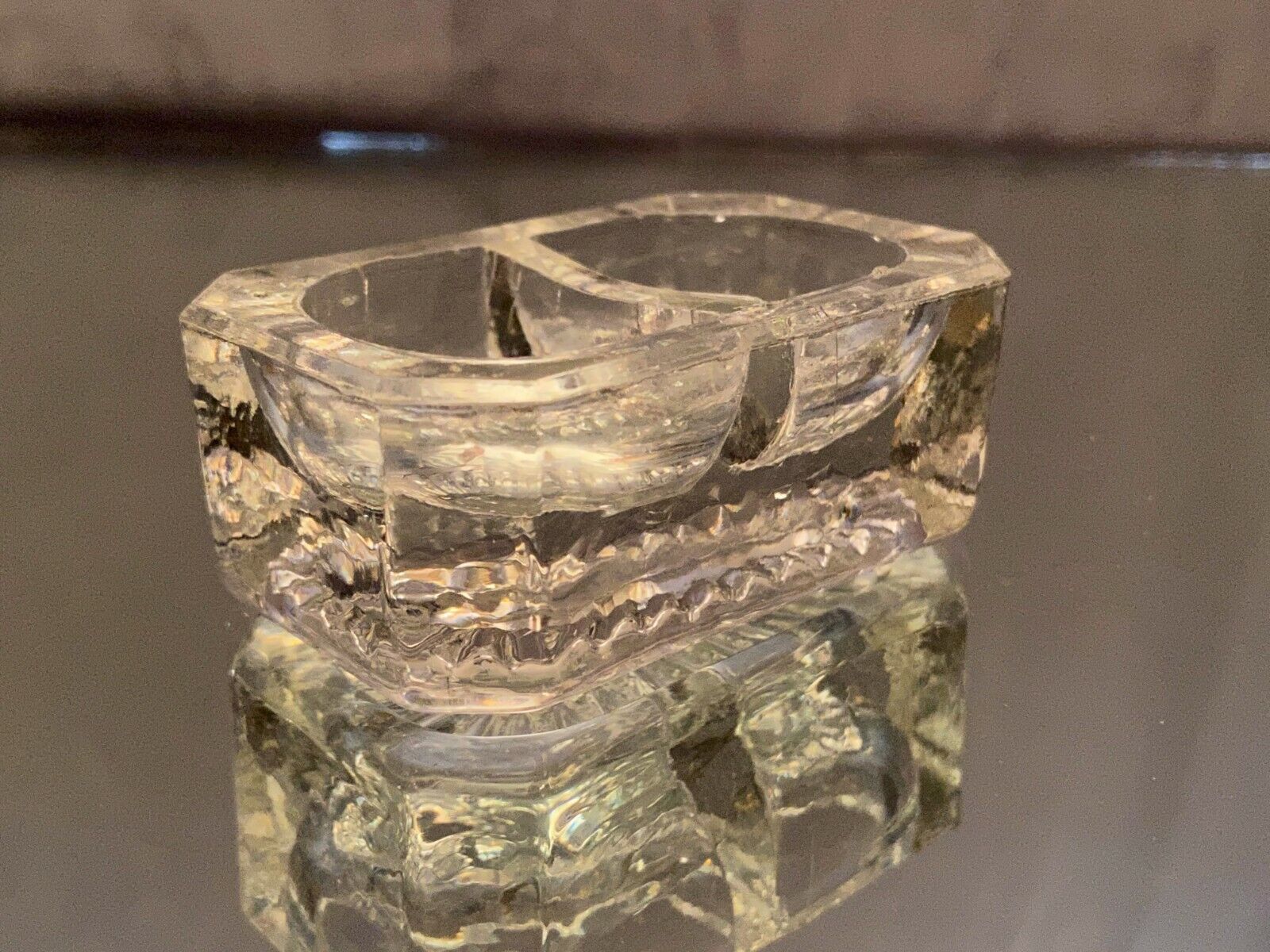 Saleron double en cristal