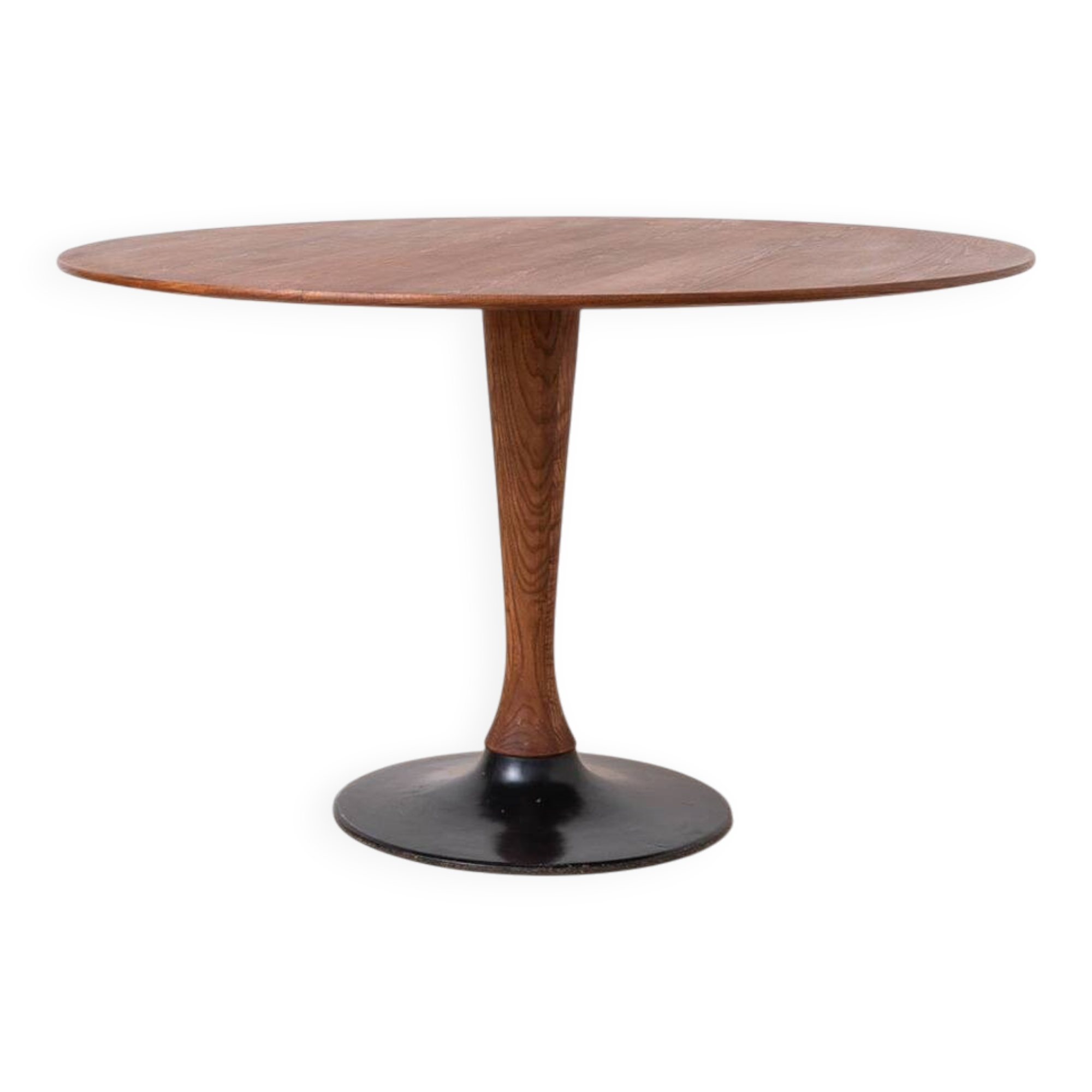 Mid Century Modern Round Dining Table, Czechoslovakia, Eero Saarinen Style