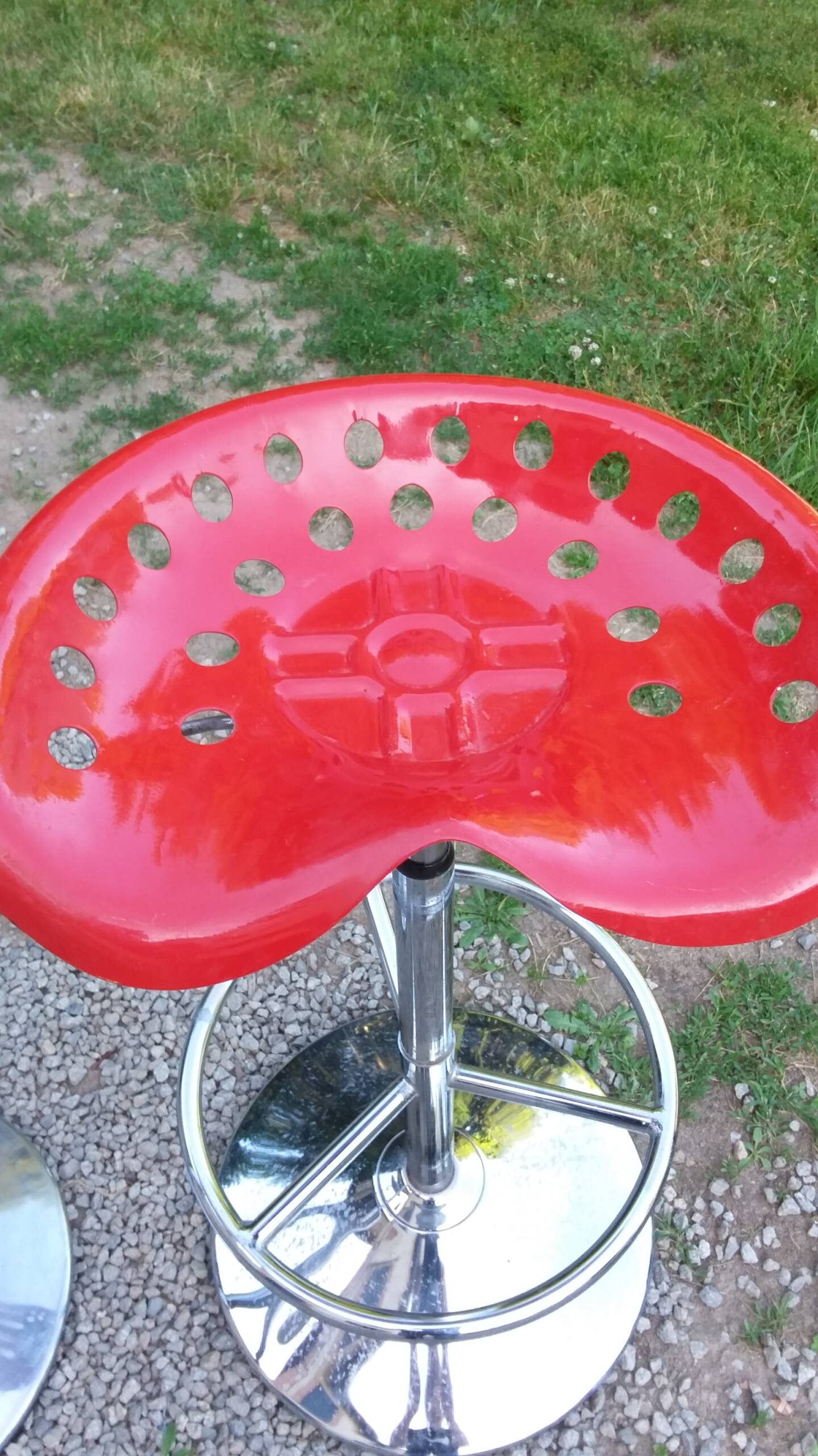 Pair of Etienne Fermigier designer stools, Mirima mower model, publisher