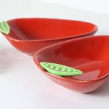 Pair of Saint Clément barbotine dishes