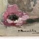 Tableau bouquet d'anémones années 1930