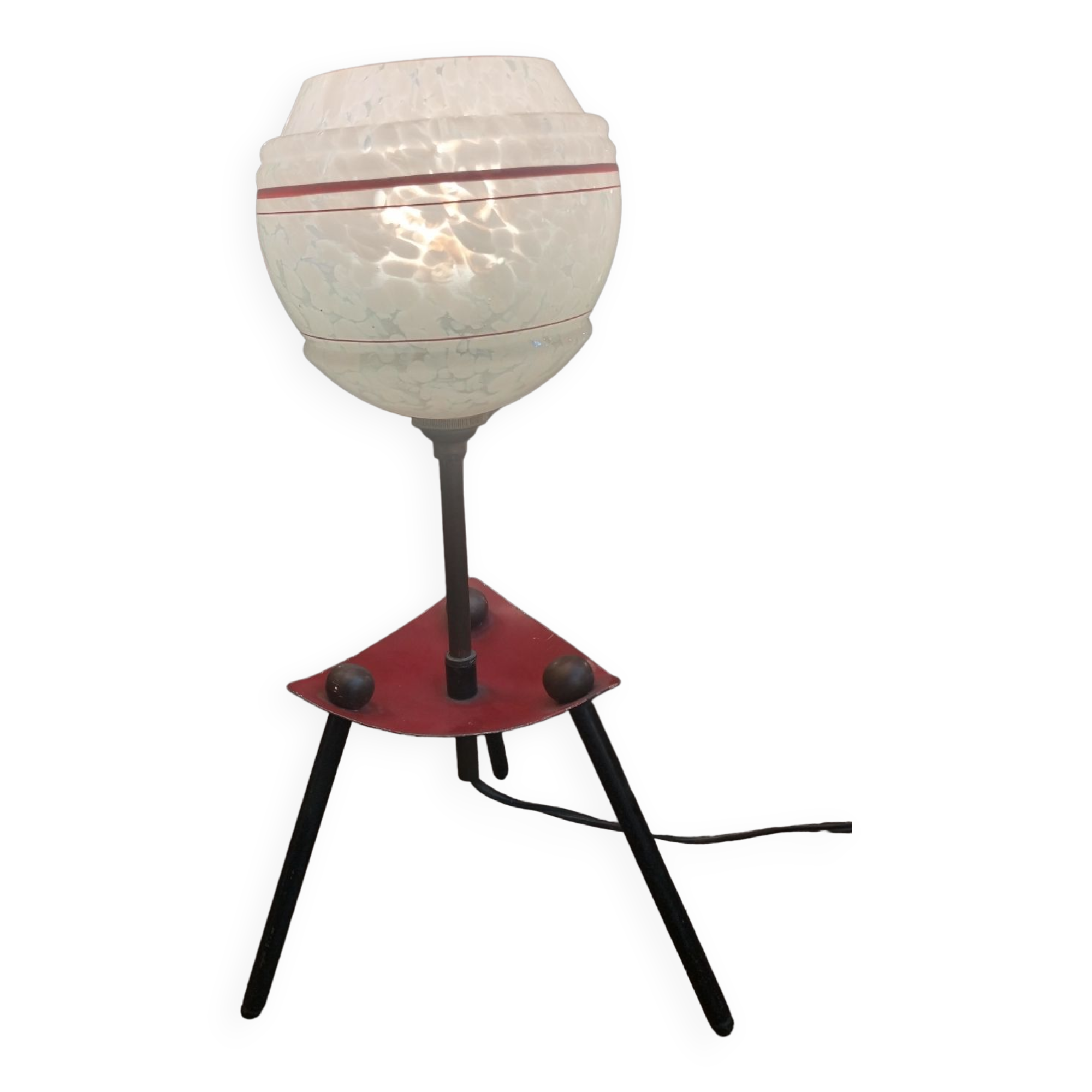 1960s lamp with opaline