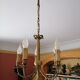 chandelier 5 branches brass