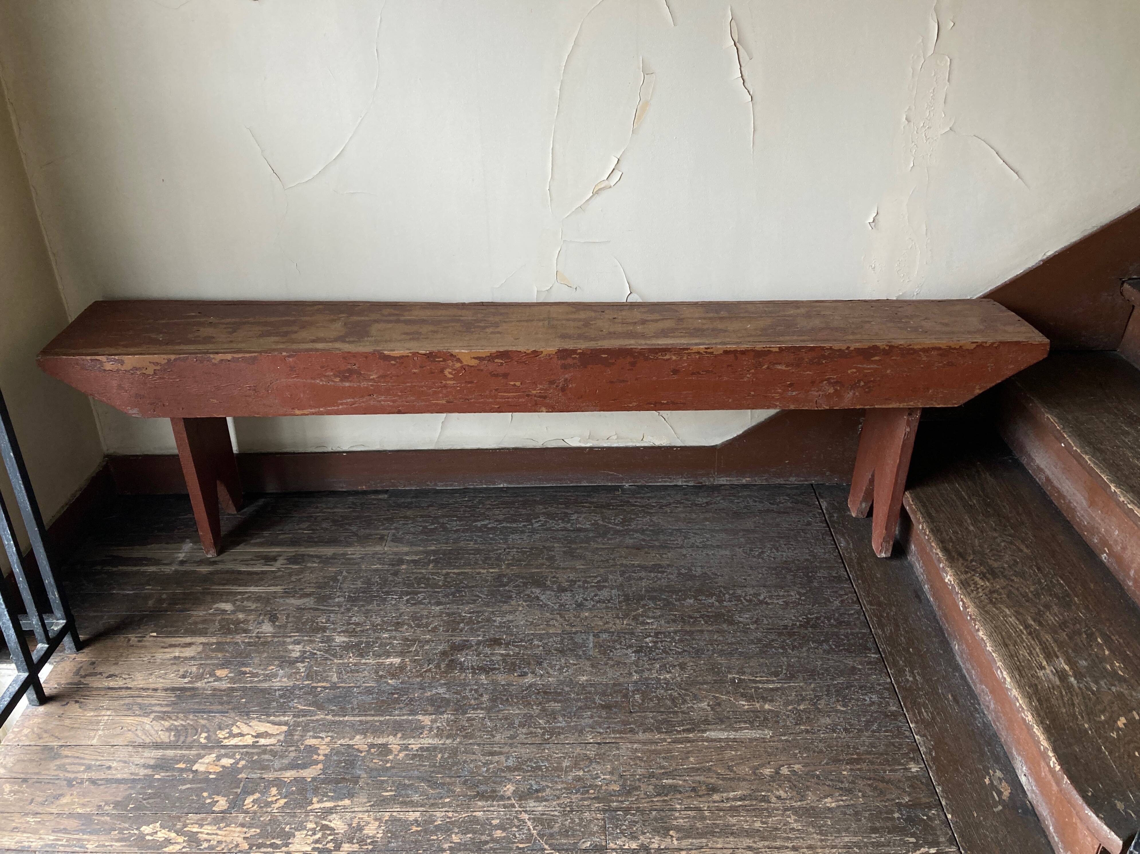 Shaker farm bench mid-19th century popular art Hudson Valley USA