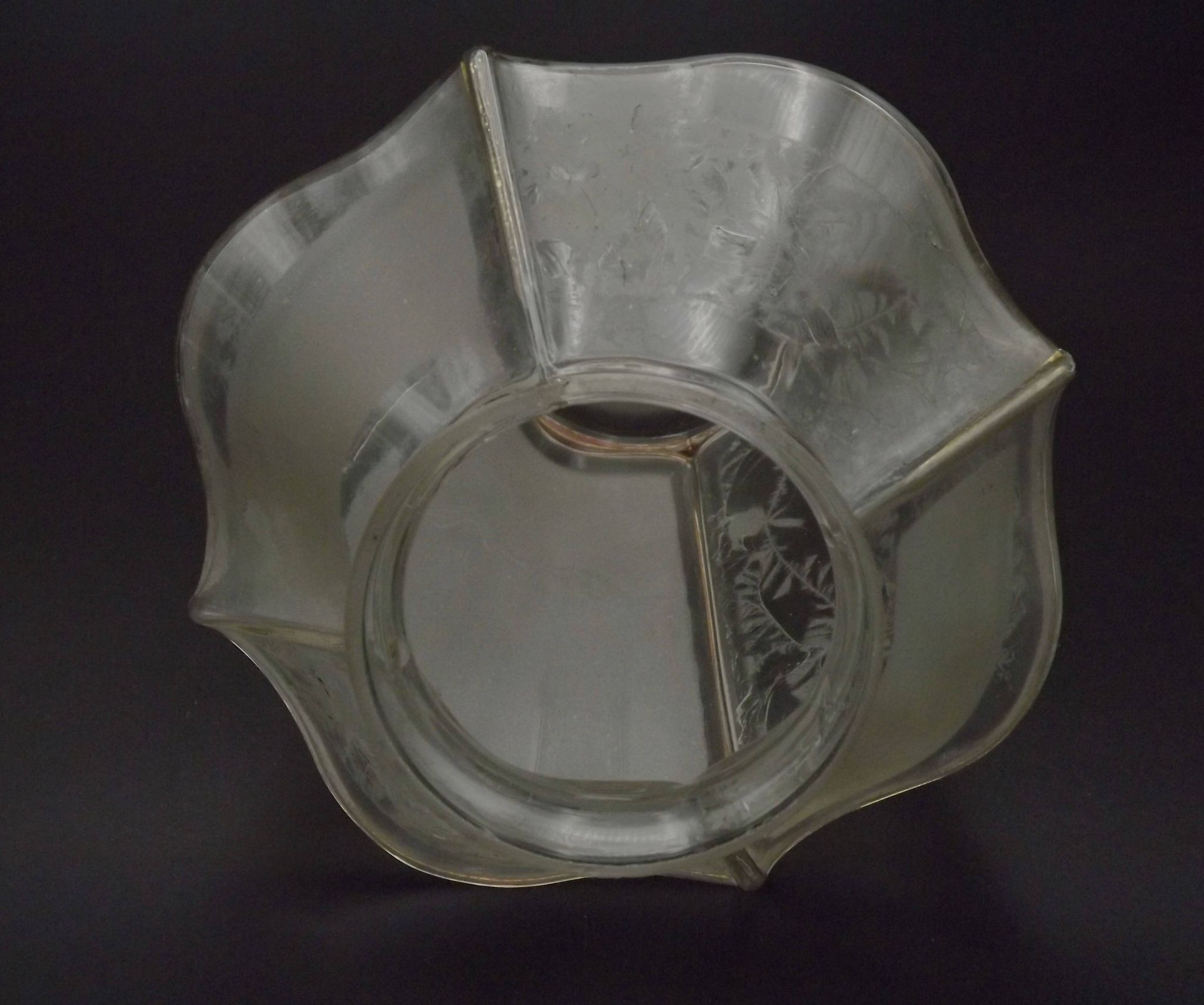 French Art Deco lampshade with floral decoration