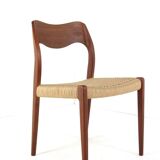 Lot de 4 chaises Niels O Möller modèle 71