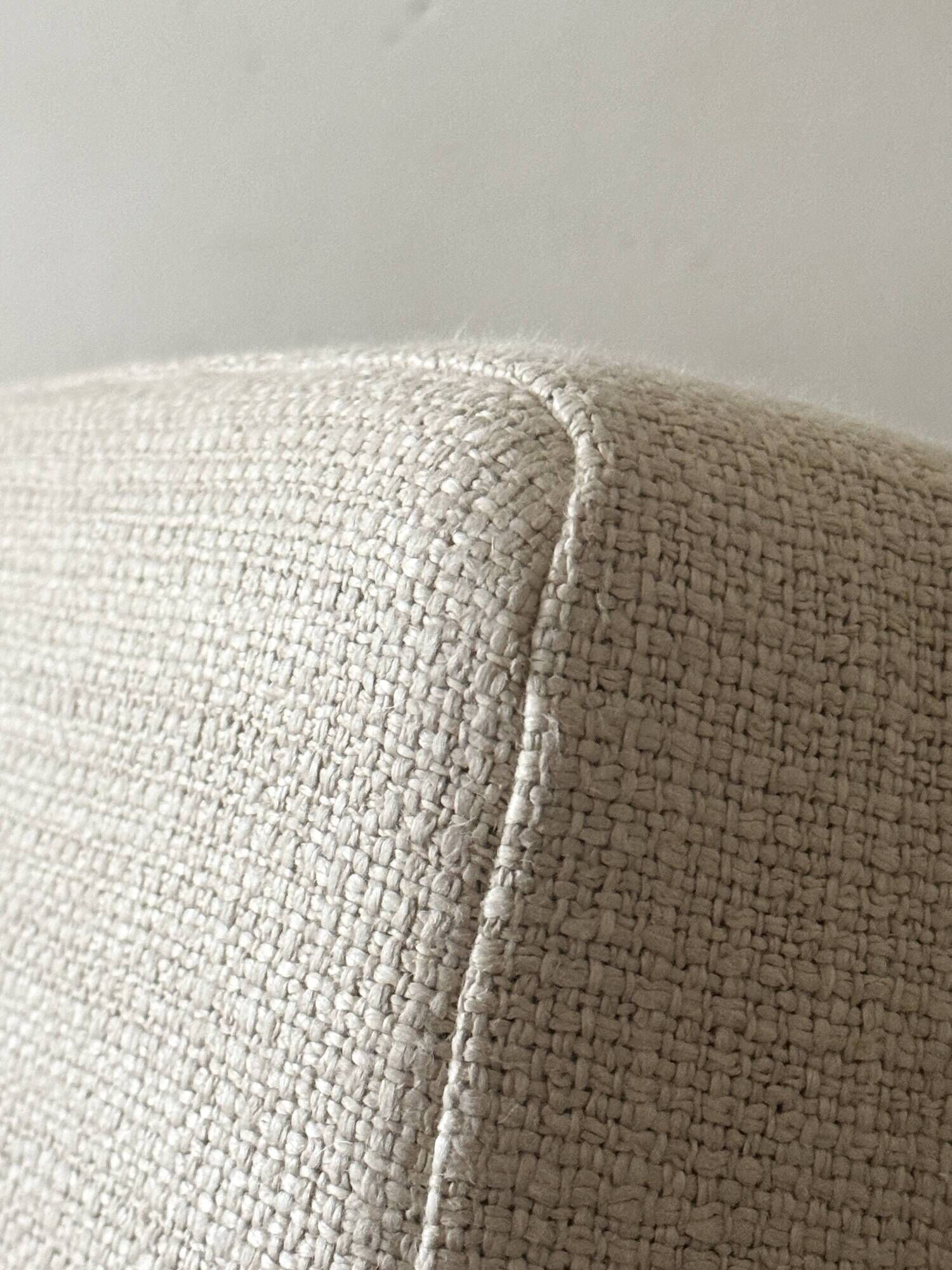 Scandinavian armchair in wood, Pierre Frey fabric, refurbished, Denmark 1950.