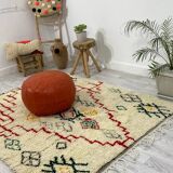 Handcrafted Moroccan Berber carpet 195 x 155 CM