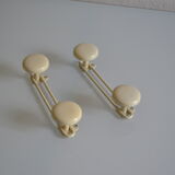 2 double coat hooks vintage 60's