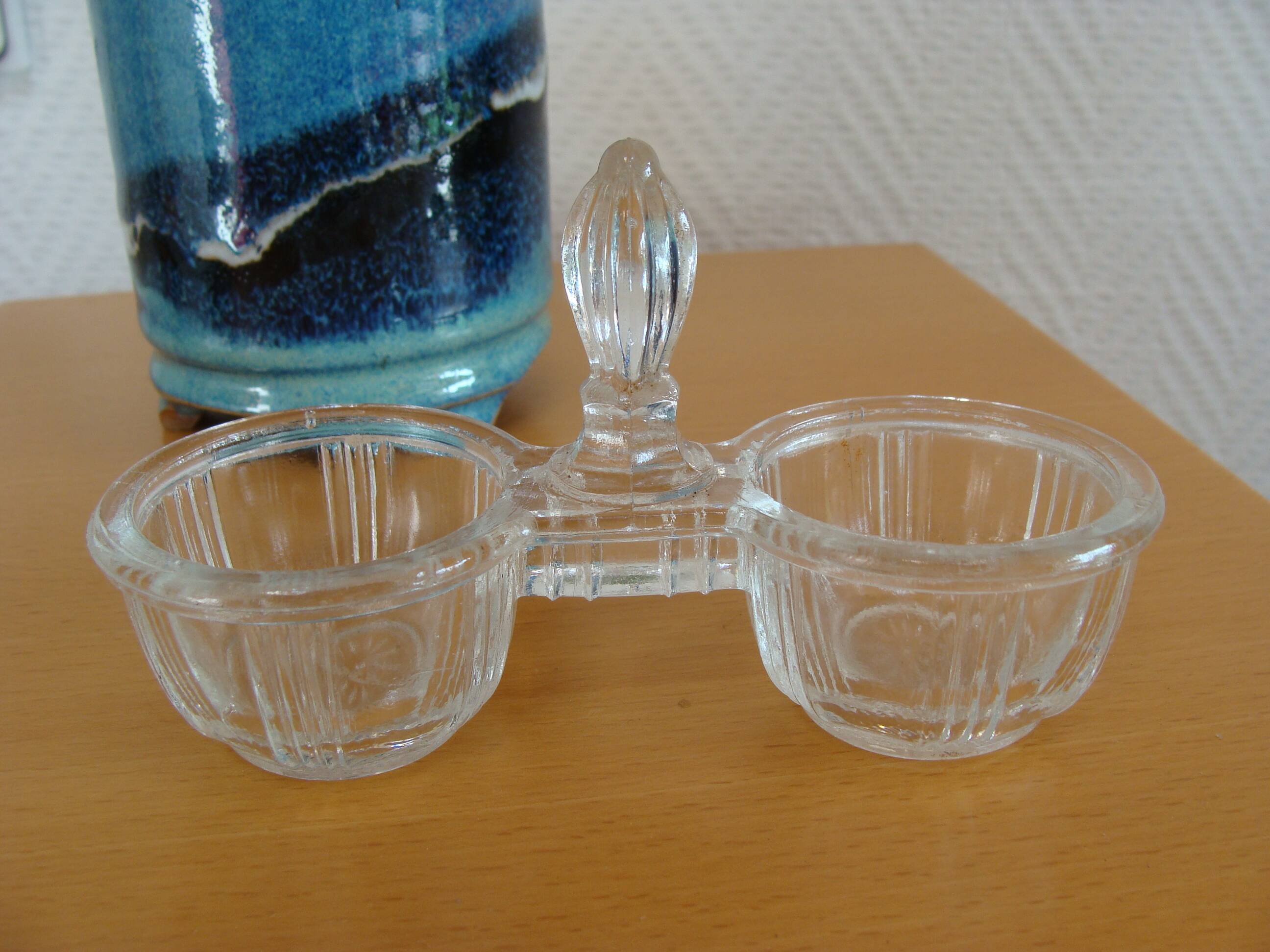 50s glass salt cellars