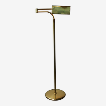 Gilded brass articulated reading light, France, 70's.