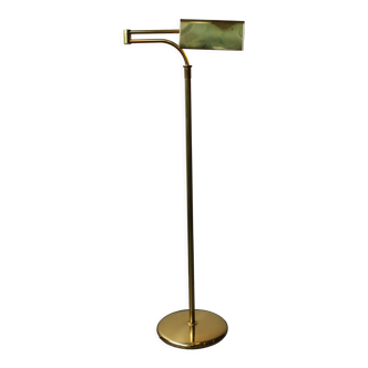 Gilded brass articulated reading light, France, 70's.