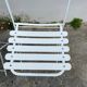Pair of 80s folding garden chairs in white metal
