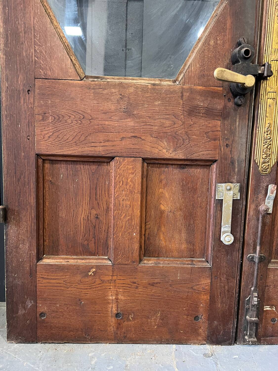 Porte vitrée Art Déco à double battant