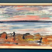 Swedish Oil Painting – “Vårkväll i Göviken” by Vidar Bäckman – Vintage