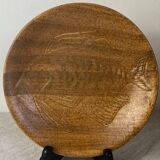 Six flat fish plates in Chantilly wood-effect ceramic