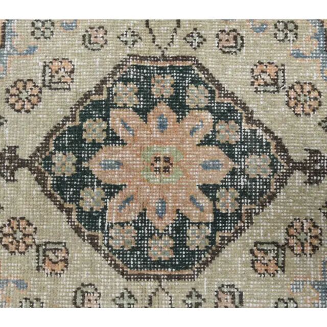 Vintage Turkish Oushak Handmade Wool Runner 82x285