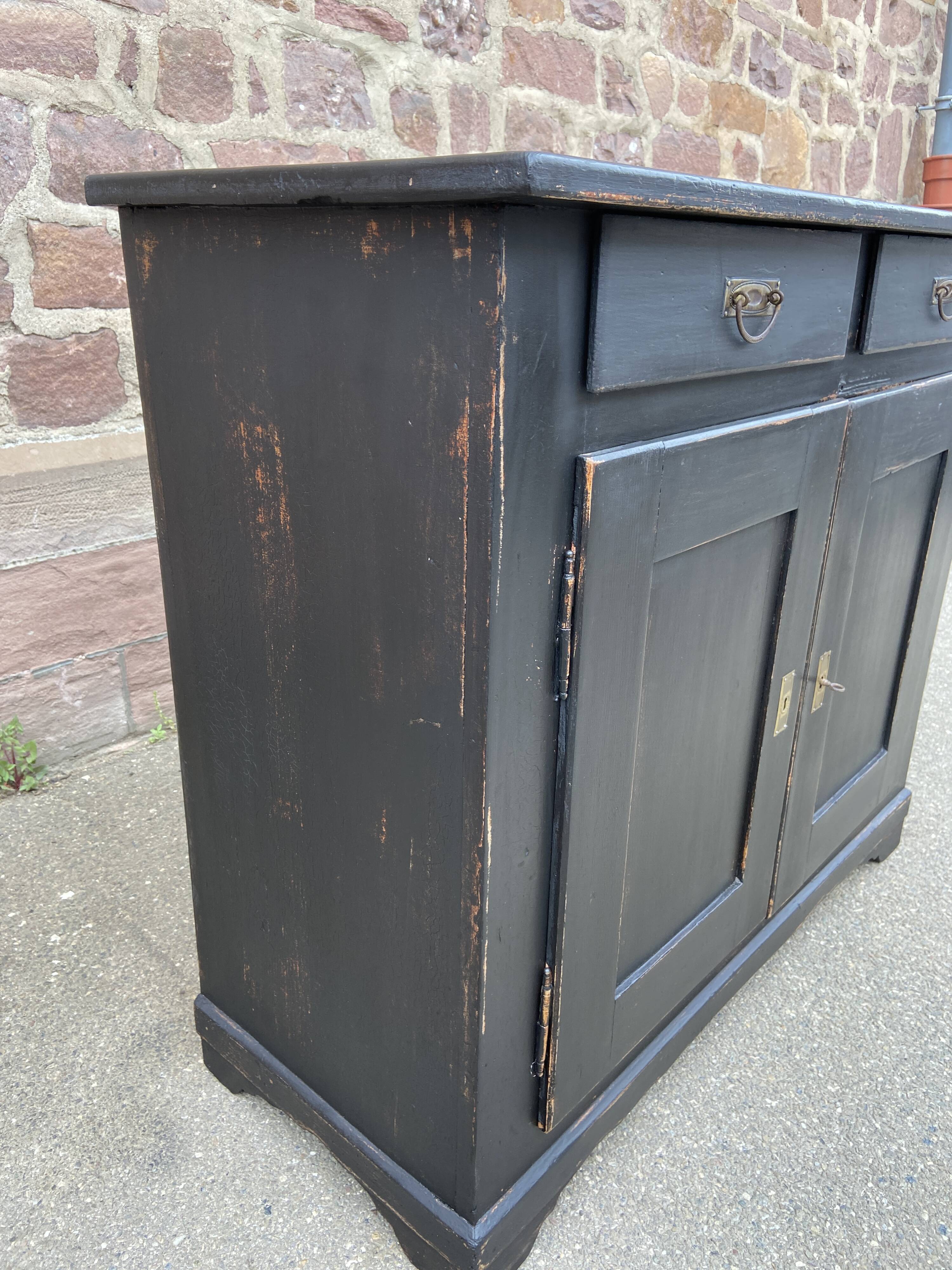 Low sideboard Early XXth wood painted