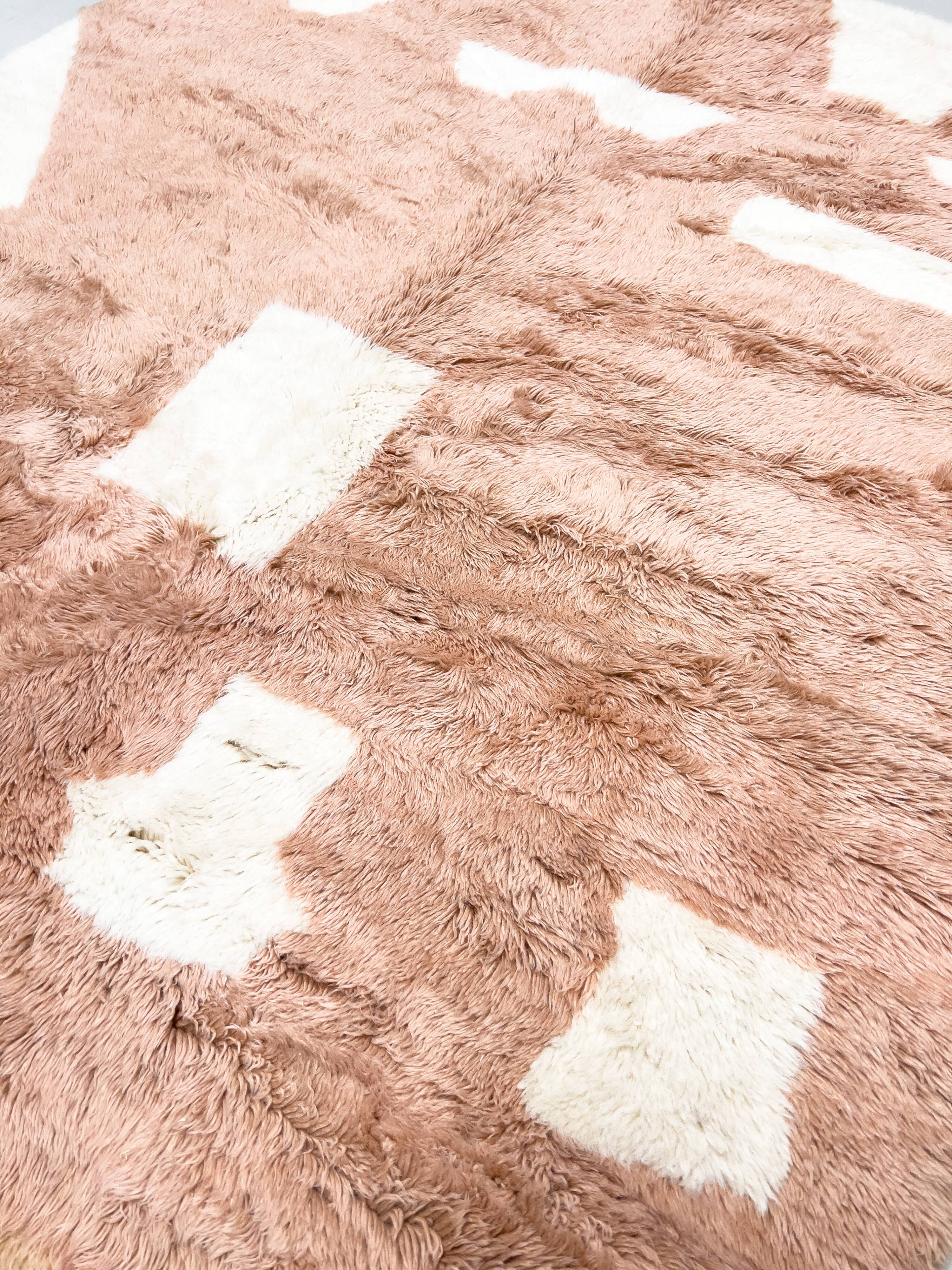 Moroccan Berber rug M'rirt terracotta 2.50x1.57m